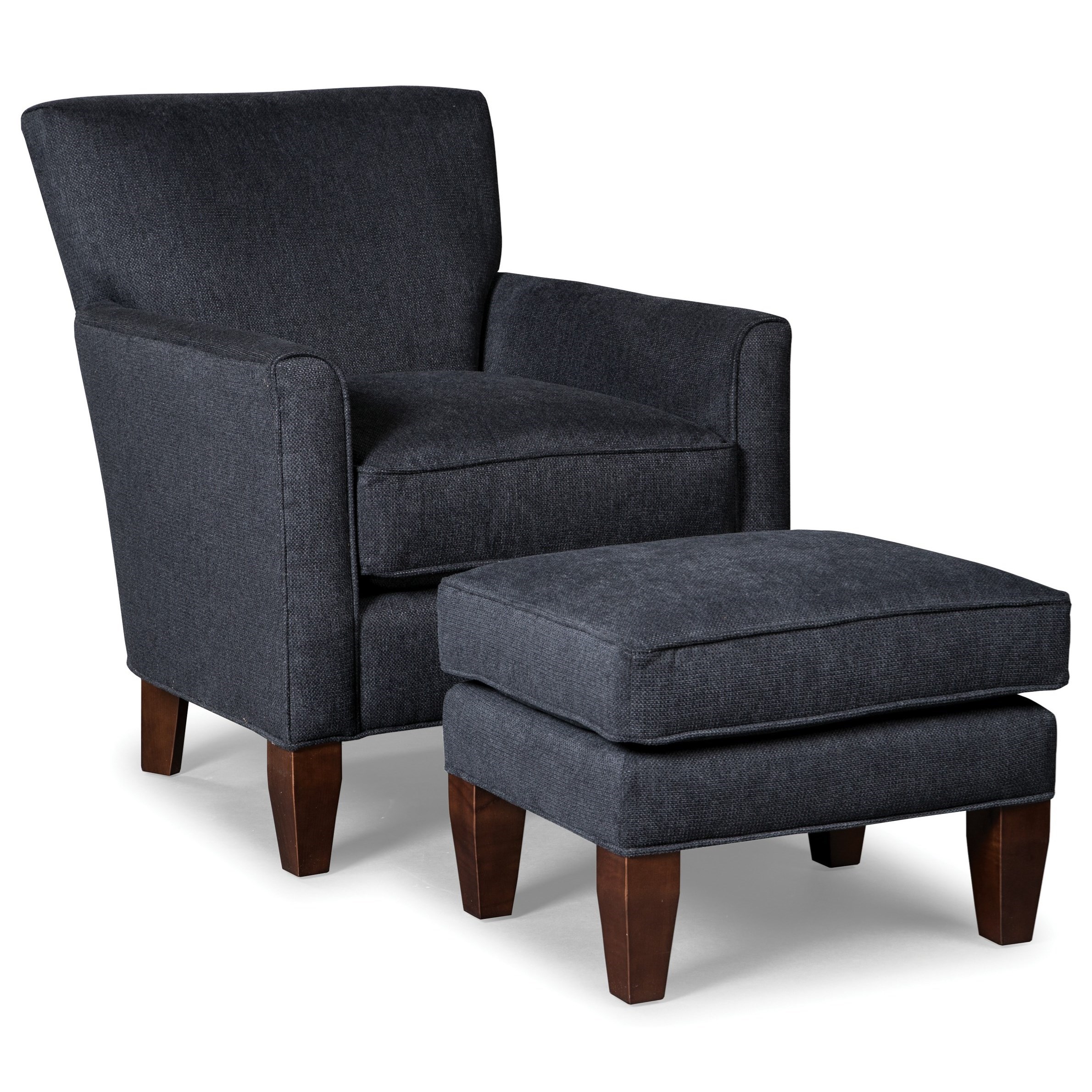Black Accent Chair With Ottoman